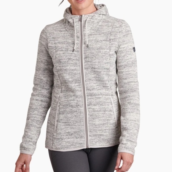 Kuhl Ascendyr Hoodie Jacket Womens Medium Gray Full Zip Pockets Outdoor Hiking - Picture 1 of 8